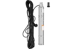 OUBUBY 250 W, dränkbar djup brunnspump, maximalt flöde 1 600 l/h, maximal utloppshöjd 80 m, 220–240 V, vattenpump för nya bru