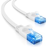 deleyCON 30m CAT6 Flat Network Cable 1000 Mbit Gigabit LAN - Cat 6 RJ45 Ethernet Patch Cable Flat Installation - for Internet
