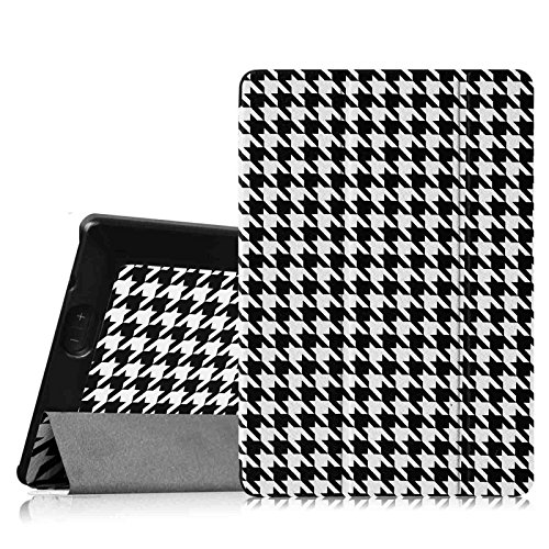Fintie Kindle Fire HD 7" (2013 Modell) Smart Shell Case Cover Schutzhülle Tasche Etui Hülle Ultra Slim Lightweight mit Auto Schlaf / Wach Funktion (passt NUR zu Amazon Kindle Fire HD 7 2013 Modell), Houndstooth Schwarz