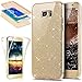 Produktbild Kompatibel mit Galaxy S6 Edge 360 Grad Hülle Schutzhülle Full Body Cover Bling Glänzend Glitzer Durchsichtige TPU Silikon Hülle HandyTasche Komplettschutz Rundumschutz hülle für Galaxy S6 Edge,Gold