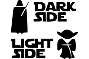 ‎TRADERCAT tradercat Star Wars Wandaufkleber für Lichtschalter, Wandtattoo Dark Side Light Side, 5,7x5cm in schwarz, Sticker für Wohnzimmer, Küche, Schlafzimmer, Kinderzimmer