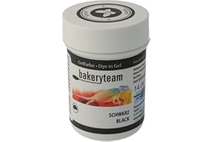 ‎BAKERYTEAM bakeryteam Lebensmittelfarbe Glasurfarbe Icing Colour Gelfarbe Schwarz, 35 g