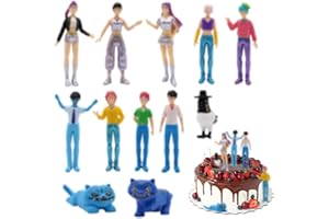 HBSFBH KP0P De-m0n Figures, 12 Pezzi Hun-ters Cake Topper, Figure Cacciatori Dem0ni K-p0p, Mini Demon Figure, Demon Cupcake Topper, Figurina da Collezione Anime Dem-0n Hun-ter per Bambini di Compleanno (M1)