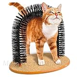 Quita la piel floja BABYS\'q Juguete de Auto-Aseo y Masaje del Gato, Juguetes para rascarse en el Arco para Mascotas con Hierba gatera, Suave y cómodo y Que Quita la Piel