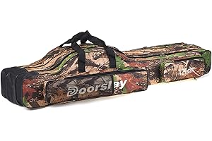 doorslay 3-lagige Angeltasche, Tragbar Angeltasche Rutentasch, Faltbar Angelrutentaschen, Rutentasche Rod Case für Angelruten, Angelgerät Reise-Aufbewahrungstasche, 120/150 cm(optional)