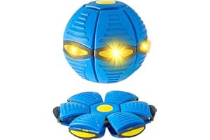 Kavjizy Magic Frisbee Dog Toy Ball, New Pet Toy Flying Saucer Ball, Dog Disc Ball,Outdoor Decompression Magic Ufo Ball Toy, Frisbee Ball Toy (blue)