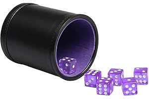 TOPTENG-DICE CUP Dice Cup Pot à dés en similicuir avec intérieur en velours, silencieux, pour jeux de société Liars Dice Farkle Yahtzee