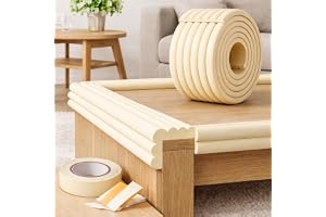 SKY-TOUCH Baby Safety Corner Guard – 4M Table Edge Corner Protector Strip + 8 PACK Baby Safety Corner Guard, for Furniture Edges & Corner Guard Cushion Set Child Protection Bumper Strip with Tape