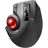 ELECOM M-XPT1MRXBK - Mouse wireless Bluetooth trackball con 8 tasti con tracciamento fluido, sensore ottico di precisione (M-