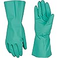 Wells Lamont Chemical Resistant Nitrile Gloves, Solvent and Pesticide Resistant, Reusable, Medium (178M), Green