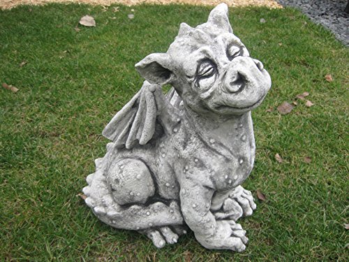 Riesiger Drache Steinfigur Feng Shui Dragon aus Steinguss, frostfest - 3