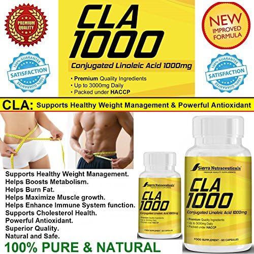 Premium Conjugated Linoleic Acid (CLA) for Weight Loss.★ Metabolism Booster,★ Supports Lean Muscle Mass,★ Supports Immune System.★ Powerful Antioxidant.★ 100% Pure & Natural.★ Made in The UK.