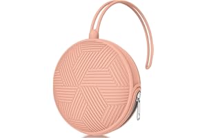 smlpuame Boite a Tetine, Boite Tetine Bebe en Silicone, Boite À Sucette Bebe Imperméable, Boite Tetine Bebe Portable, Pochettes pour Sucettes Sans BPA,Rouge atténué