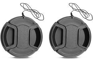 KOMET Tapa de lente de cámara (67 mm) compatible con Canon EF-S 17-85 mm 18-135 mm, compatible con Nikon AF-S DX VR 18-105 mm (paquete de 2)