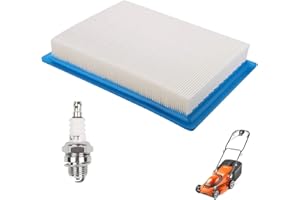 KMUQSHY Luftfilter & Rasenmäher Kerze L7T kompatibel mit Briggs & Stratton Motoren 491588 491588S 399959 Serie 625 650 675 Kit und Honda GCV135 GCV160 GCV190 GC160 GX100 HRX217 HRRRRR 216 Ersatz Rasenmäher
