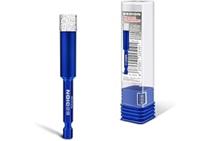 SEDION ® Fliesenbohrer 12mm Sechskant E 6.3 - Bohrer zum Bohren von harte Fliesen - Diamantbohrer 12 mm - Sedion Premium Qualität hochwertige Diamanten - kompatibel mit Bosch Makita uvm. Bohrmaschinen