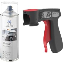 AUPROTEC Pistolengriff + Normfest Baso+ Grundierung – 400 Ml Sprühdose, Grau, Für Metall, Lack, Rostschutz