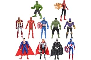OBLRXM Avengers figure, Avengers - Set di 11 figure articolate, Action Figure Avengers Titan Hero da 11cm Giocattolo, lron-Man, Captain America,Thor, Thanos Figure per bambini dai 4 anni in su