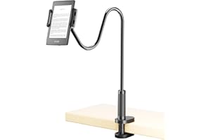 LenTok Tablet Holder Stand for Kindle Reading in Bed, Flexible Gooseneck Bedside Arm Mount for Phone and Tablet, Compatible with Kindle Paperwhite/Voyage/Oasis/Kids, Kobo, iPad Mini, Phone