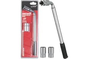 XtremeAuto Wheel Brace for Car, Universal Telescopic Wheel Wrench, 17mm, 19mm, 21mm & 23mm with Reversible Sockets, Extendable Car Lug Wrenches, Compact Emergency Car Breakdown Essential