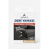 ARVALE 100 x 40 cm Siyah Renk Yırtık Deri Tamir Yaması g&uuml;&ccedil;l&uuml; Yapışkan - Koltuk Mont Motor Ara&ccedil; İ&ccedil;in Uygun
