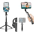 SRIKEKL Gimbal Stabilizer for Smartphone,Selfie Stick Tripod with Remote Control,Auto Balance 360° Rotation, 1-Axis Phone Gimbal for Group Selfies Live Streaming Tiktok Video Recording