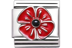 2Burned Italian Charm Flag for 9 mm Bracelets Stainless Steel