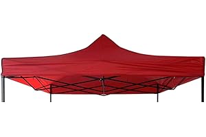 Rebecca Mobili Couverture Remplace, Couverture De Gazebo Rouge, Polyester Oxford 800D, Résistant aux UV - Dimensions: 3 x 3 Mètres (LxP) - Art. RE6576