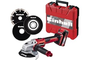 Happy People Einhell 41767 Power X-Change Axxio akumulatorowa szlifierka kątowa z walizką, zabawka dla dzieci z wymiennym akumulatorem