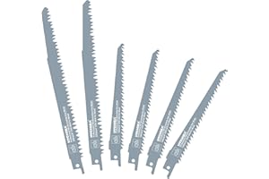 HYCHIKA BETTER TOOLS FOR BETTER LIFE HYCHIKA Lame per Seghe Alternative, 6pcs Lame per Sega a Gattuccio per Bambù, PVC, Legno, Muro a Secco, Adatte a Tutte le Seghe a Sciabola