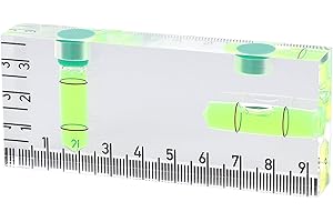 Uadme Nivel Magnético de Bolsillo, Niveles de Burbuja de Alta Precisión, Mini Nivel de Burbuja, con 2 Burbujas Diferentes 90°/180°, para Colgar Cuadros, Maquinista, Construcción (95x40x14mm)