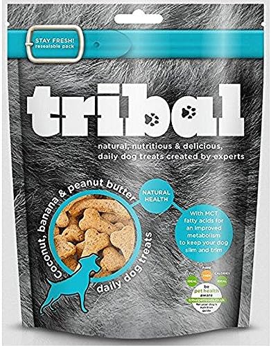 Tribal Natural Health Dog Treats - Coconut, Banana & Peanut Butter 130g Bags