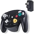 TechKen 2.4G Bluetooth Ngc Gamepad Joystick Controller With Receiver Adapter For Wii U Gamecube Ngc Gc Black