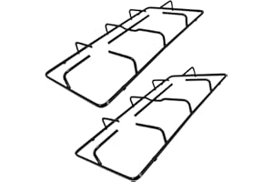 SPARES2GO Pfannenstütze, Brennerrostständer, Schwarz, Edelstahl, Erdgas, Kochzubehör, 2 x 475 mm x 233 mm, Ofen