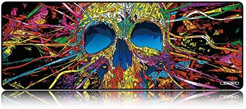 Skull Extended Xxl Gaming Mouse Pad -31.5"*11.8"*0.12"- Portable Large Desk Pad for Laptop - Non-slip Rubber Base