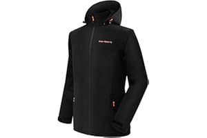 Acme Projects Veste Softshell doublée polaire pour homme avec capuche amovible, imperméable, respirante, 8000 mm / 5000 g, fermeture éclair YKK
