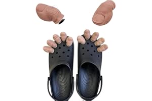 CASOME 3D Funny Toe Shoe Charms, Creativity Toe Croc Charms, Funny Big Toe Croc Charm With Hairy Hilarious Realistic Toes Charms Diy Unique Shoe Charms Crocs Accessories (Color : 2Pcs haiy)
