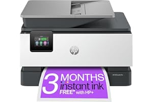 HP OfficeJet Pro 9120e All-in-One Printer | Colour | Printer for Small Office | Print, Scan, Copy Automatic Document Feeder| 3 Months of free Instant Ink | Up To 3 Years Warranty