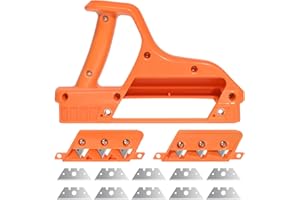 CHIVENIDO Kantenhobel FüR Gipskarton, Rigips Kantenhobel Handhobel Gipskartonplatten Schnellschneider Gipskarton-Fasenschneider Mit 45 ° Und 60 ° Balden Handwerkzeug Schneidwerkzeuge Und 10 Klingen