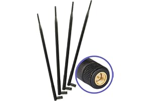 GP ELECTRIC 4 pcs of Universal 9dBi Wi-Fi 2.4/5GHz Dual-Band SMA Male Antennas Extension for IP Wireless Security Camera Router and CCTV HD Wireless Camera System Video Antenna for NVR Security IP System