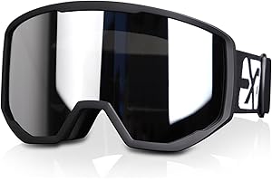 EXP VISION Skibrille für Damen und Herren, Snowboard Brille Schneebrille OTG 100% UV-Schutz Skibrille für brillenträger, Anti