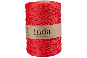 BORGO DE' PAZZI FIRENZE Cordino per Borse a Uncinetto, 2mm in Polipropilene (Rosso 8), Filati per Uncinetto e Ferri, Made in Italy, BORGO DE’ PAZZI FIRENZE