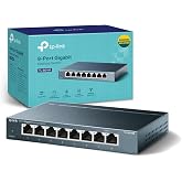 TP-Link TL-SG108 - 8-Port Gigabit Switch, Plug &amp; Play, Steel Housing | No configuration needed. Fanless design, silent. Metal