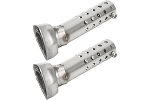ANGGREK Auto Parts,2 Pcs Motorcycle Exhaust Pipe Baffle Muffler 22mm Inlet 25mm Outlet Galvanized Iron Hexagonal Insert Silencer