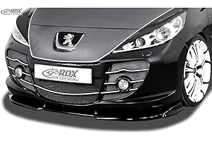 RDX Racedesign Spoiler avant Vario-X compatible avec Peugeot 207 avec pare-chocs Abbes (PU), noire