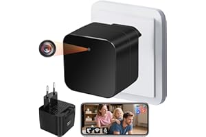 UYIKOO Cámara Espía WiFi 5G, Mini Camara Oculta Inalámbrica, Cámaras Espias USB Cargador 1080P HD 1080P HD Micro Cámara de Vigilancia Interior con Detección de Movimiento Tuyasmart App