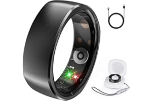 Rogbid Smart Ring für Herren Damen Smartringe Gesundheit Tracker mit Herzfrequenz, Blutsauerstoff, Blutdruck, Schlaftracker, Fitness Step Tracking, IP69 wasserdicht für iPhone und Android