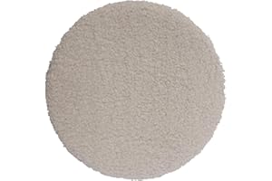 ‎QUANTUM INTERIOR BY MAXLAND Quantum Interior by Maxland Teddy Stuhlkissen, 40x40x2,5 cm, Fell-Optik, trendiges Sitzkissen, Auflage für Bänke, Bequeme Unterlagen, Anti-rutsch Stuhlkissen rund und eckig (Rund Offwhite)