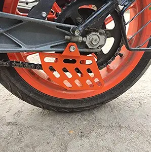 RoadRash Toe Guard/Chain Protector/Chain Cover - for KTM Duke/Rc 200/250/390/125 (Orange)