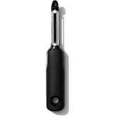 OXO Good Grips Paslanmaz &Ccedil;elik Tırtıklı Bı&ccedil;aklı Sebze Soyma Aleti, Siyah | Fonksiyonel tasarım, rahat tutuş, temizlenmesi ve 